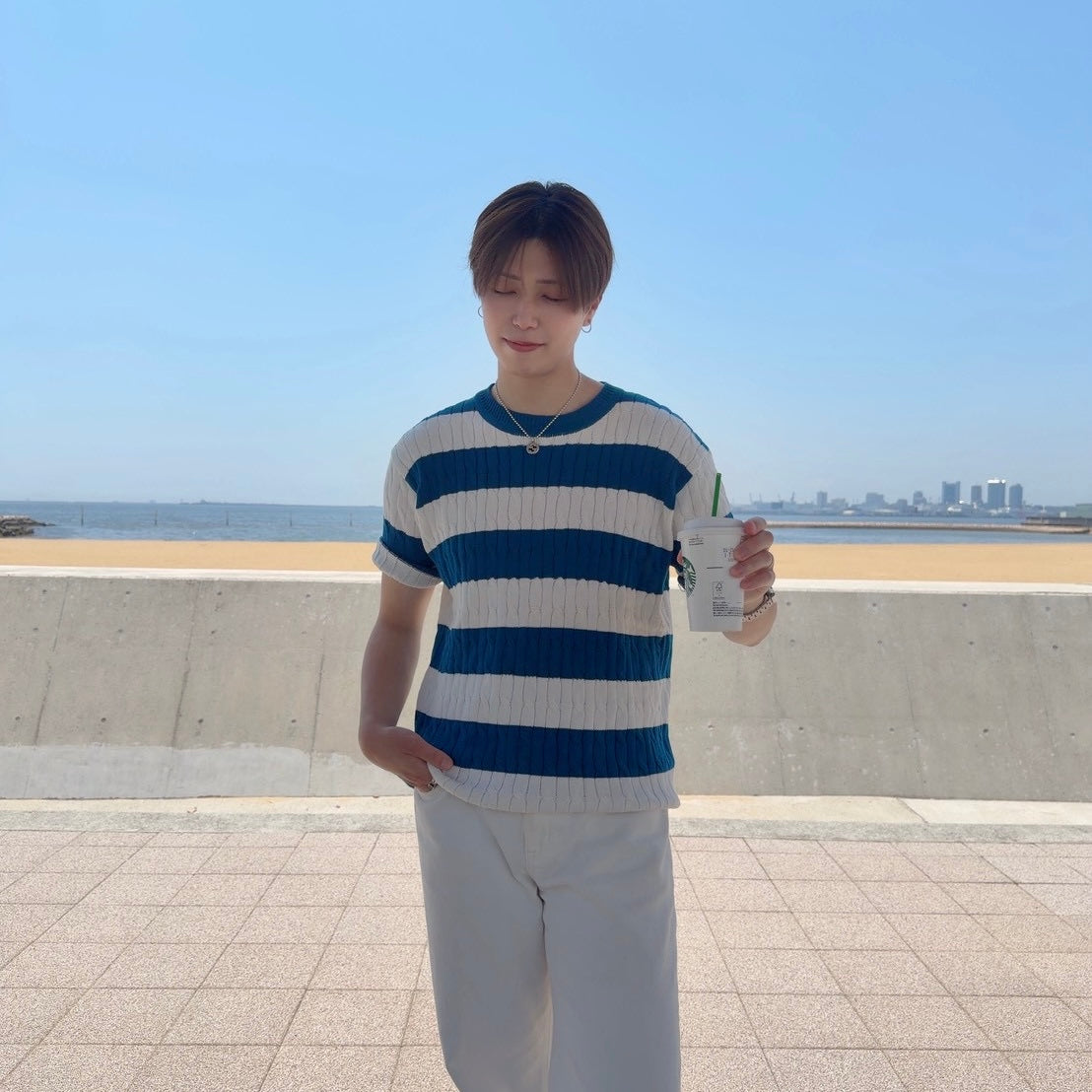 Retro Color Clash Knit Tee