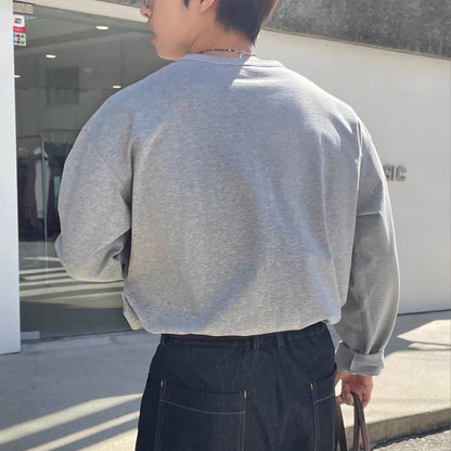 Soft Henley Neck Long Sleeve Tee
