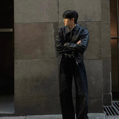 Vintage Leather Blouson Jacket