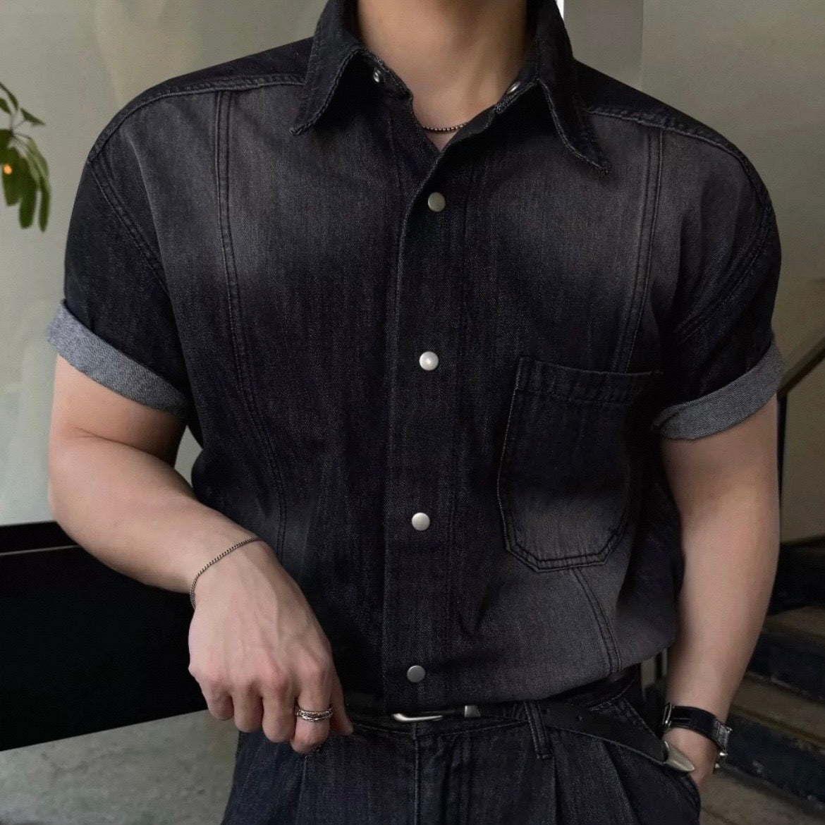 Vintage Washed Denim Shirt