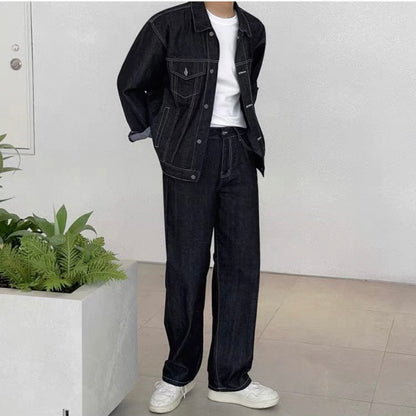 Retro Washed Straight Jeans