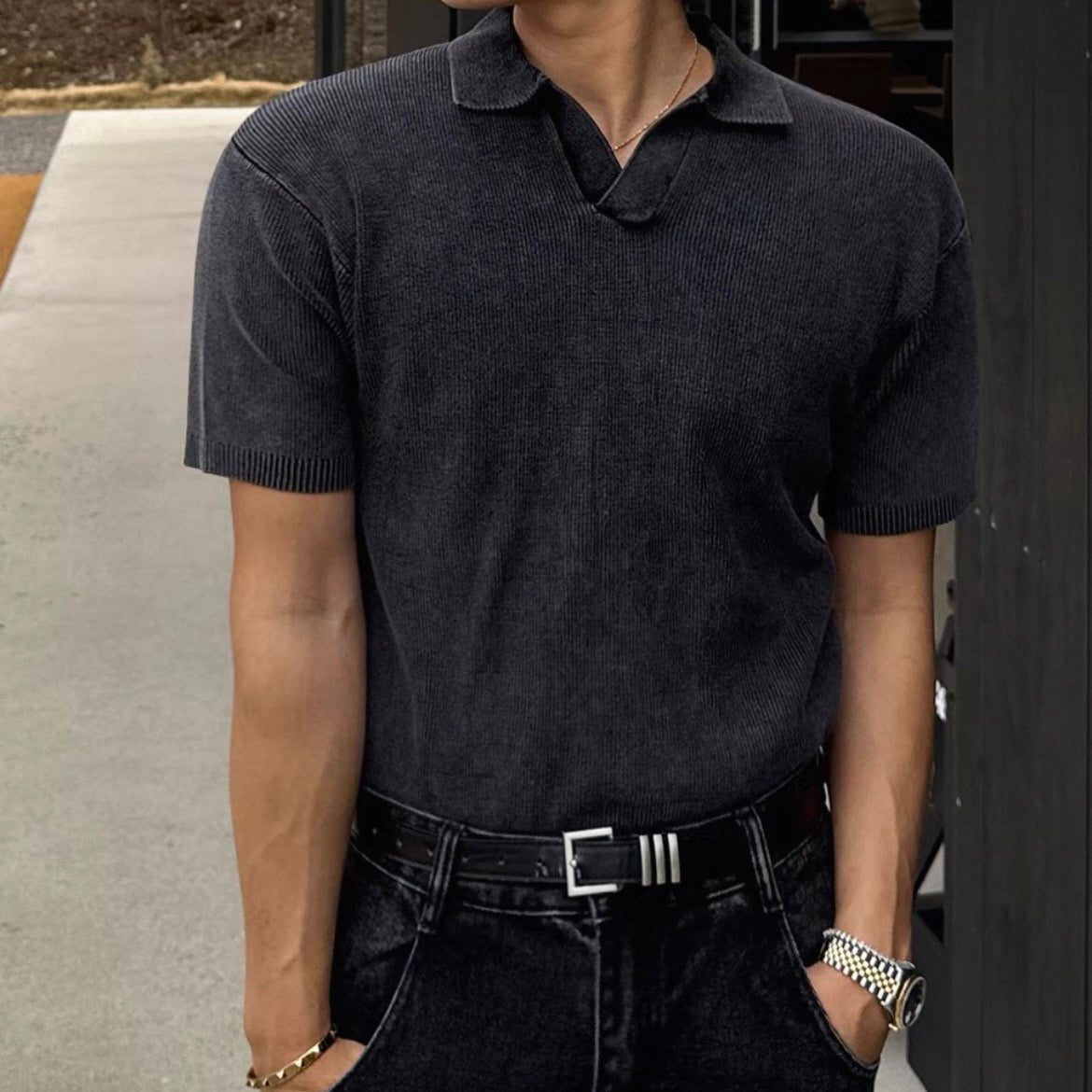 Vintage Knit Polo Shirt