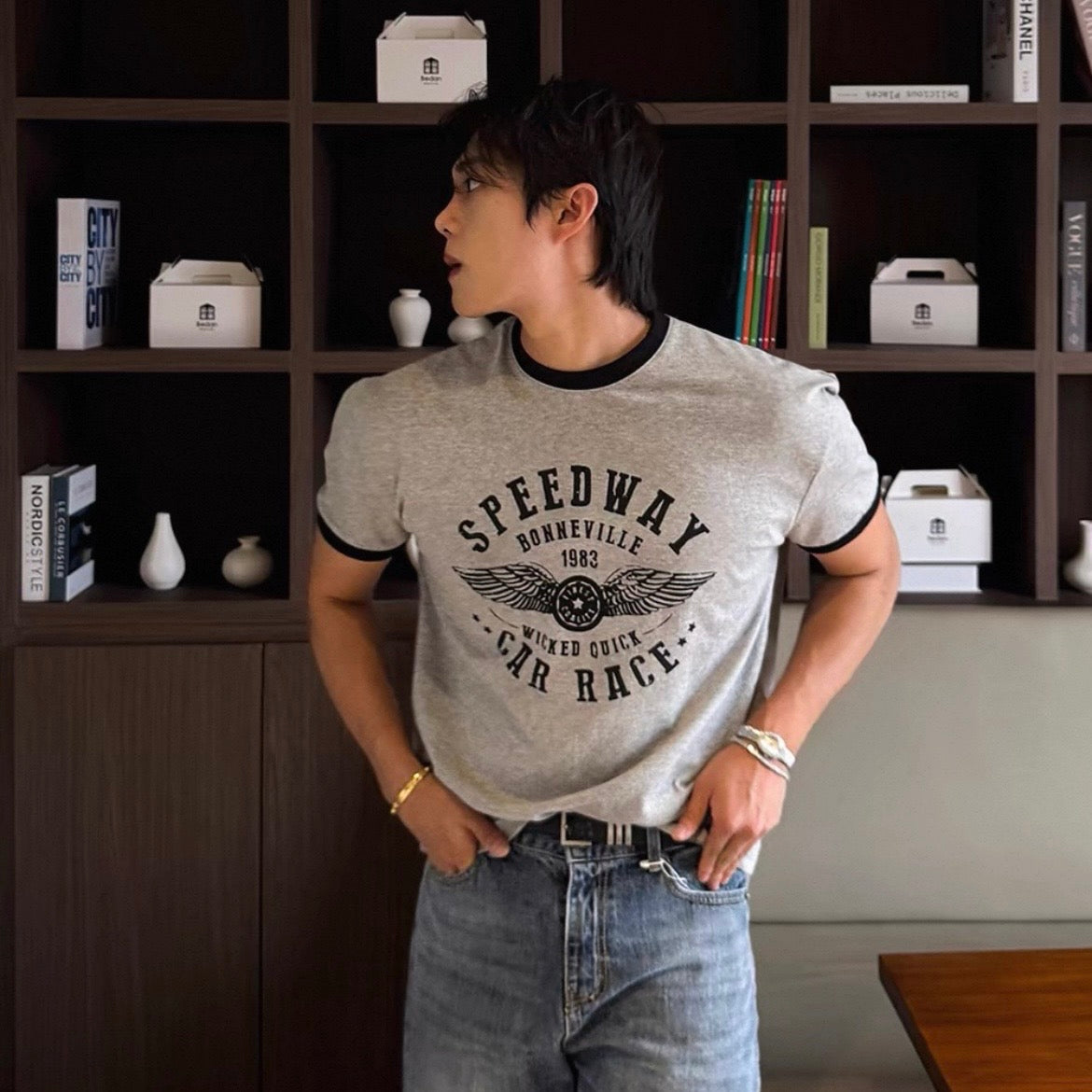 Retro Color-Block Commuter T-Shirt