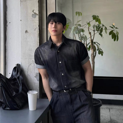 Vintage Washed Denim Shirt