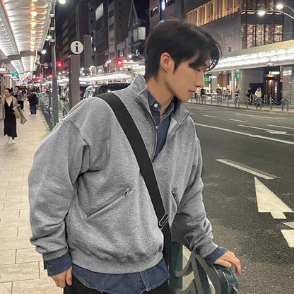 Vintage Wash Half-Zip Sweatshirt