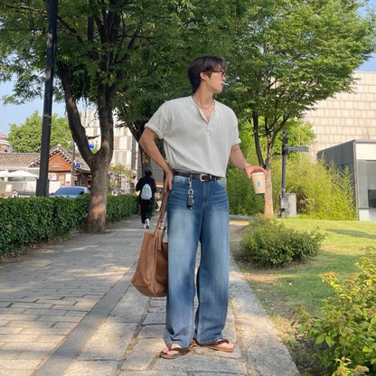 Loose Summer Collared T-shirt