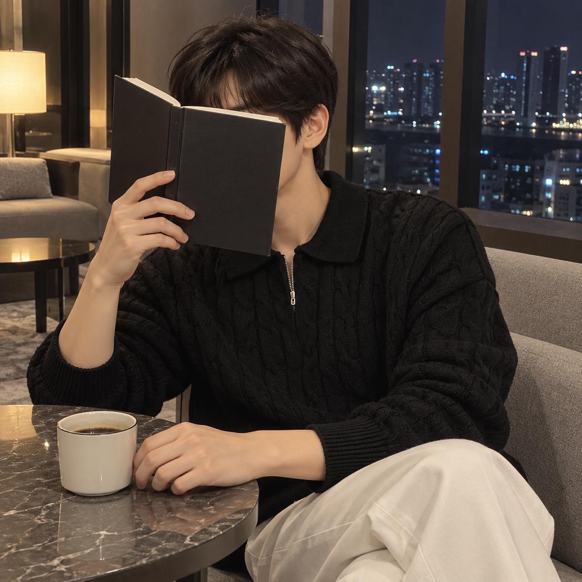 Model Zip Knit Sweater