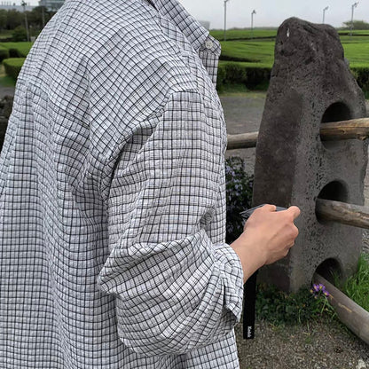 Plaid Long-Sleeve Shirt Jacket