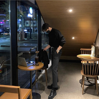 Men's Knit Turtleneck Sweater