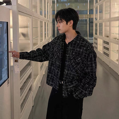 Black Check Tweed Jacket