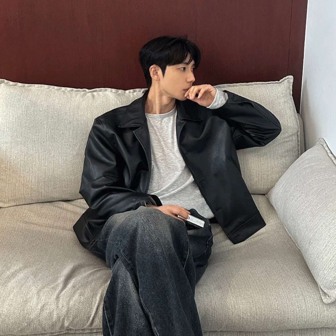 Minimal Leather Jacket