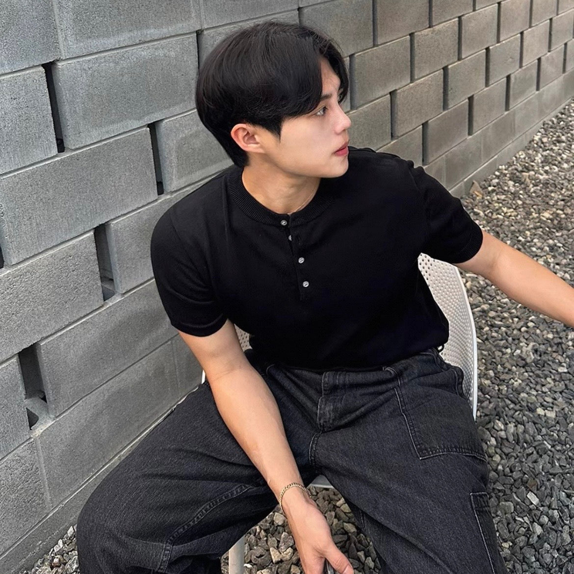 Slim Breathable Knitted T-Shirt