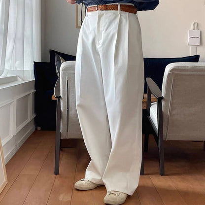 Clean Wide Tuck Pants