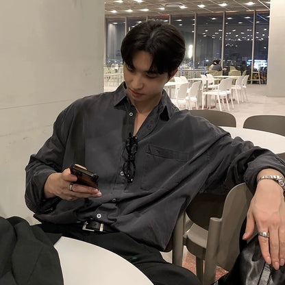 Casual Trendy Pointed Collar Shirt