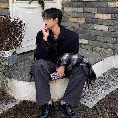 Minimal Wool Short Jacket