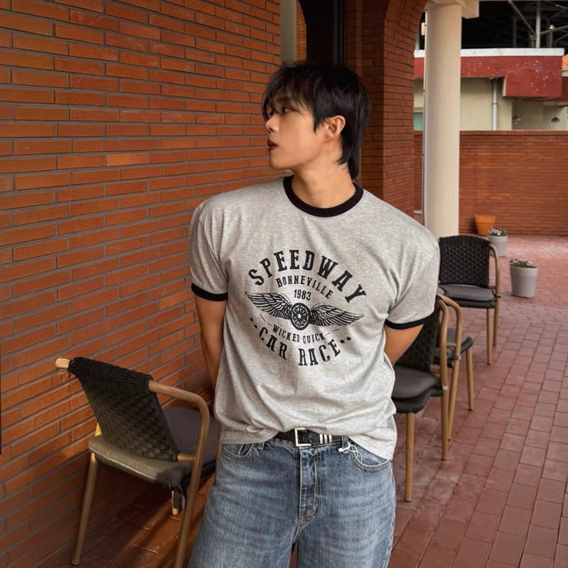 Retro Color-Block Commuter T-Shirt
