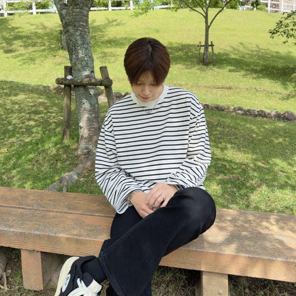 Casual Striped Long Sleeve T-Shirt