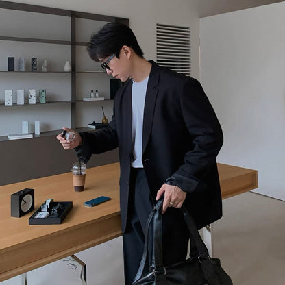 Casual Solid Color Jacket Setup