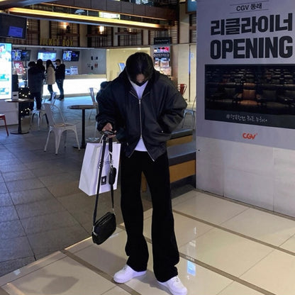 Trendy Hooded Leather Jacket