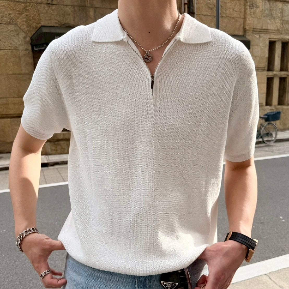 Breezy Knit Short-Sleeve Shirt