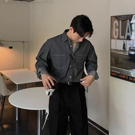 Casual Pointed Collar Shirt