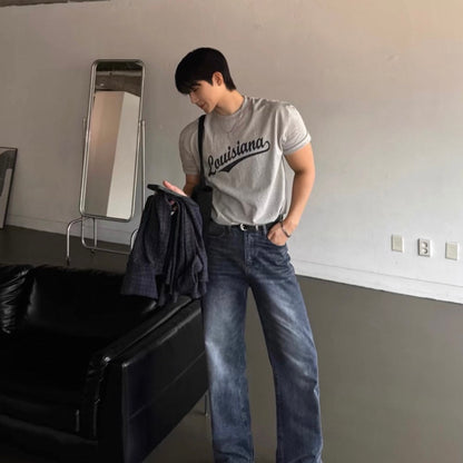 Vintage Print Slim-Fit T-Shirt