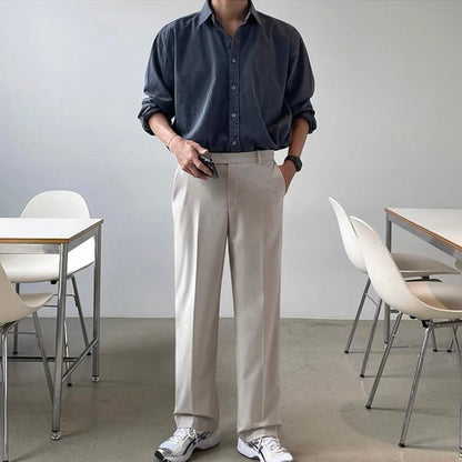 Korean Loose-Fit Denim Shirt