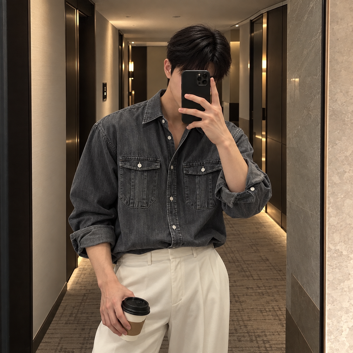 Fall Design Sense Lapel Shirt