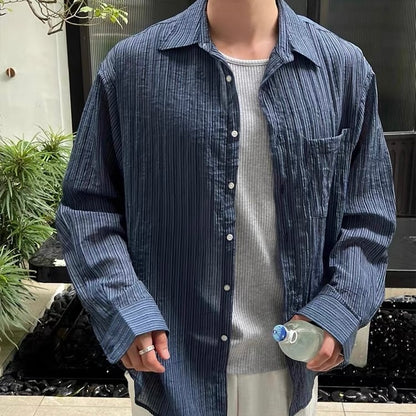 Noir Stripe Relaxed Shirt
