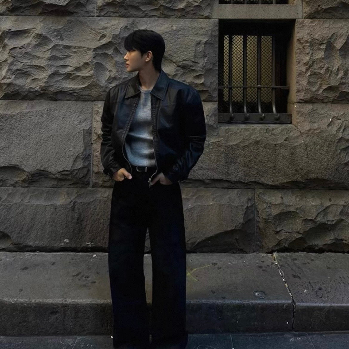 Vintage Leather Blouson Jacket