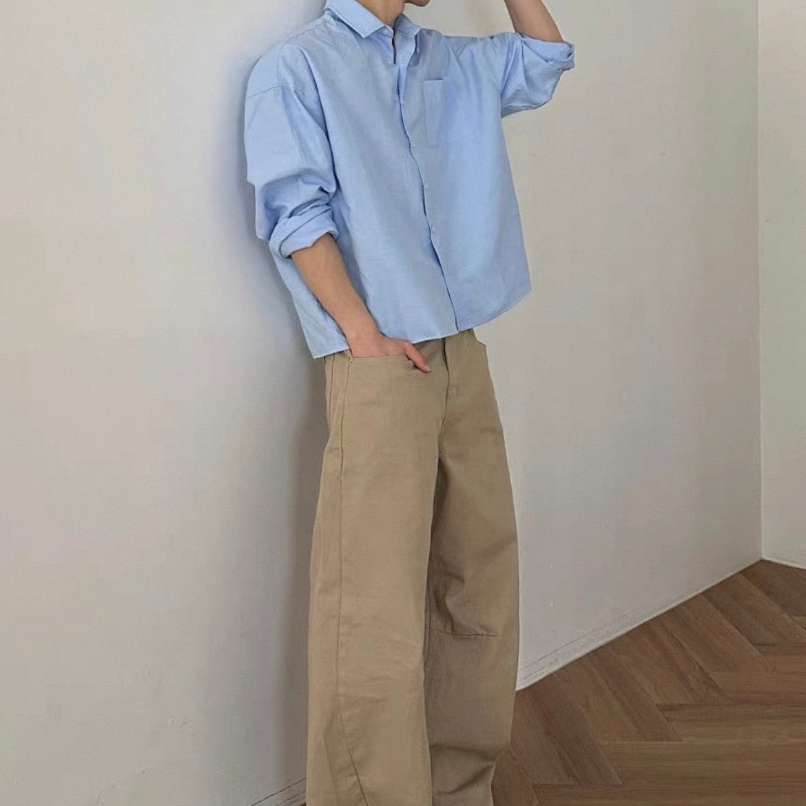 Korean-Style Long Sleeve Shirt