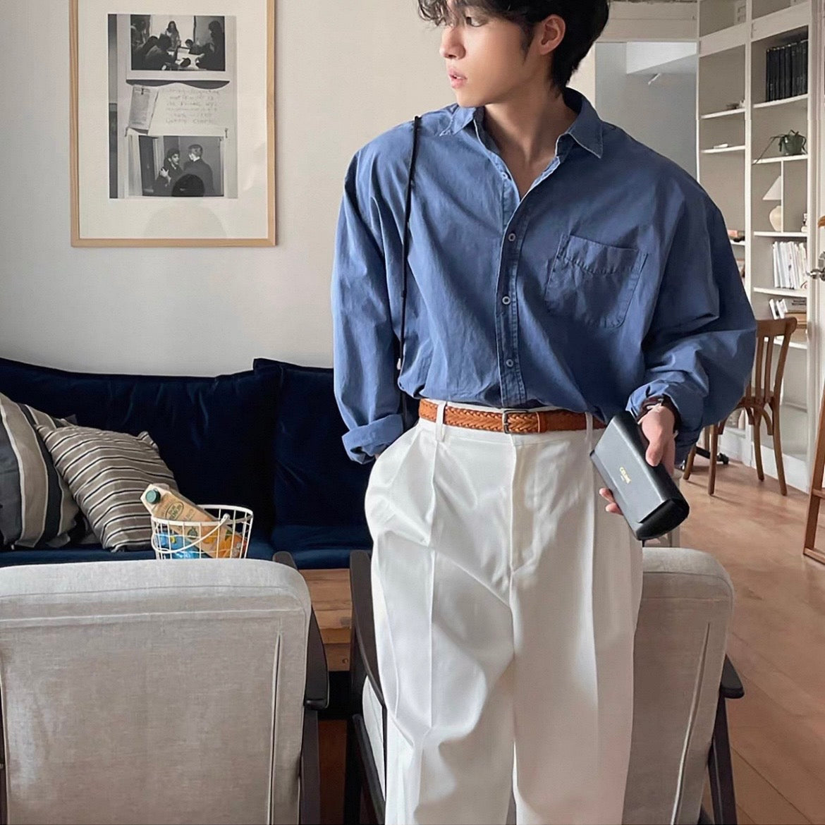 Clean Wide Tuck Pants