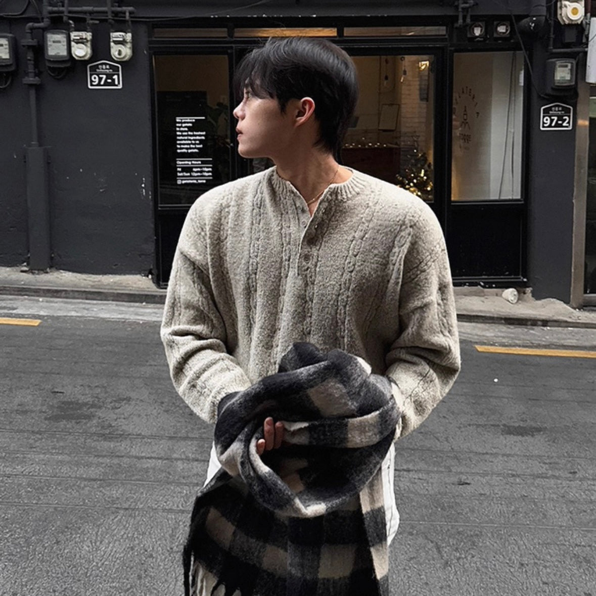 Loose Knit Henry Sweater