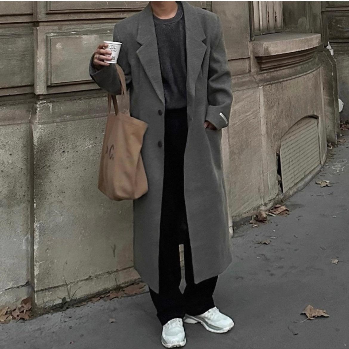 Men's Warm Wool Trench Coat