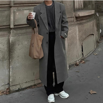 Men's Warm Wool Trench Coat