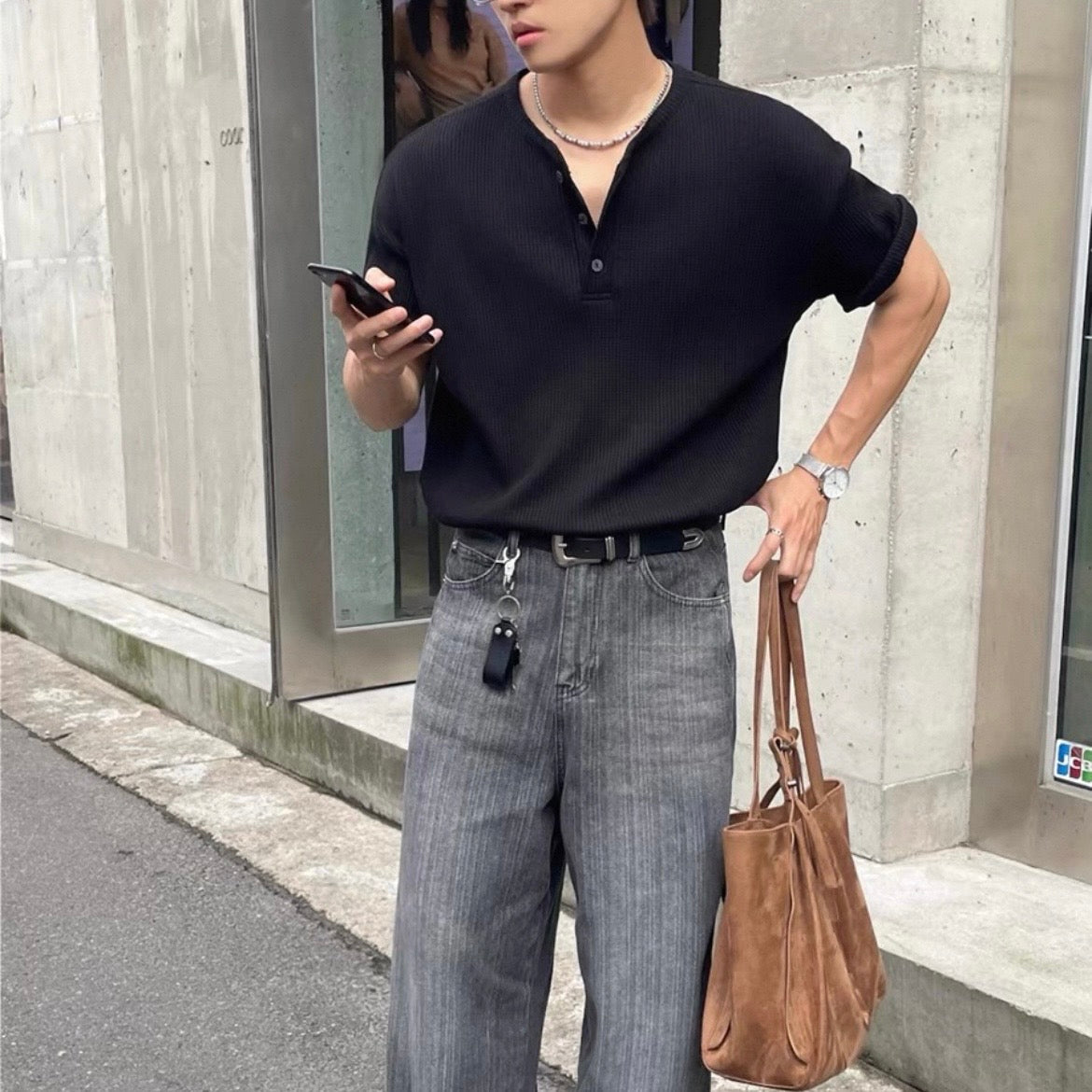 Loose Summer Collared T-shirt