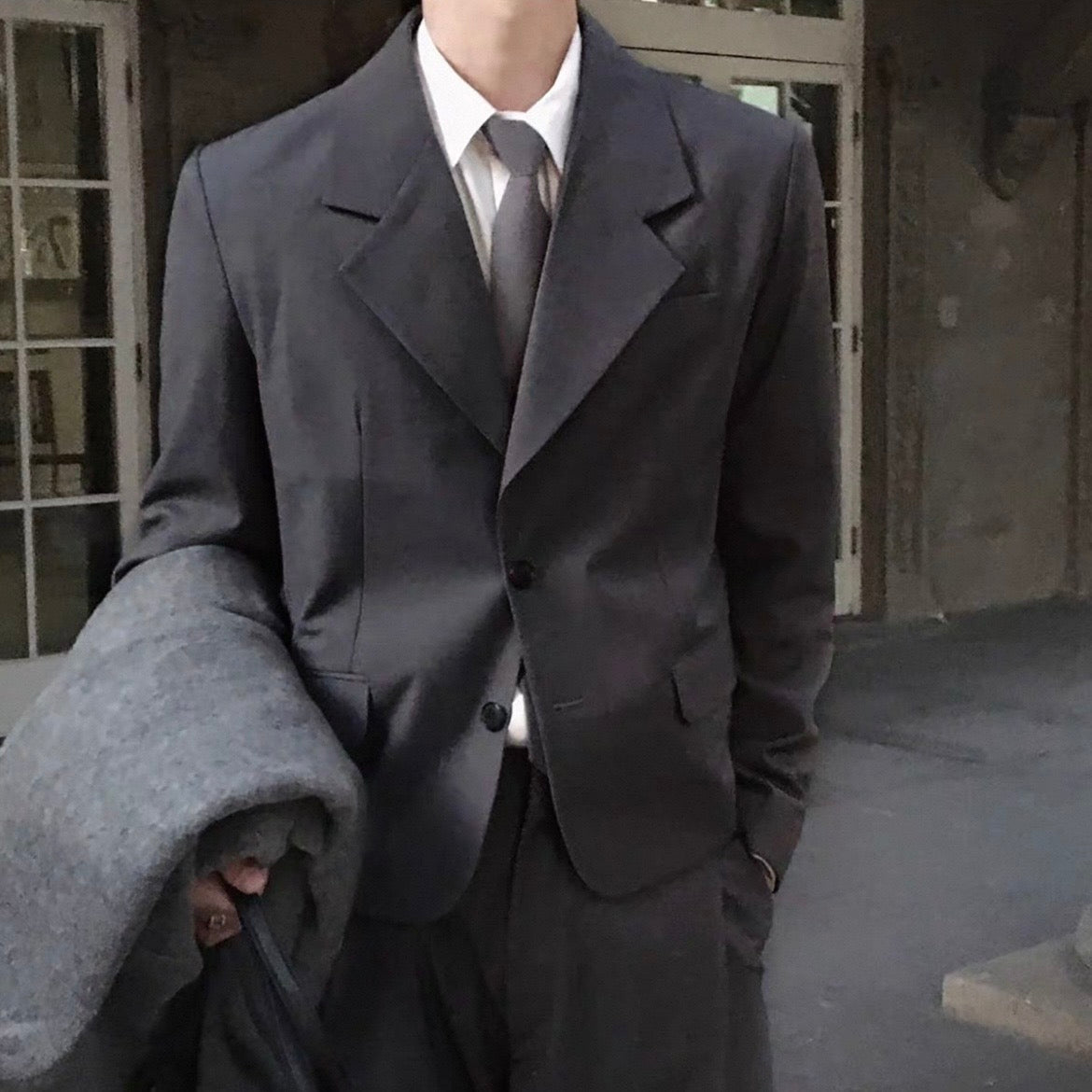 Casual Gray Suit Setup