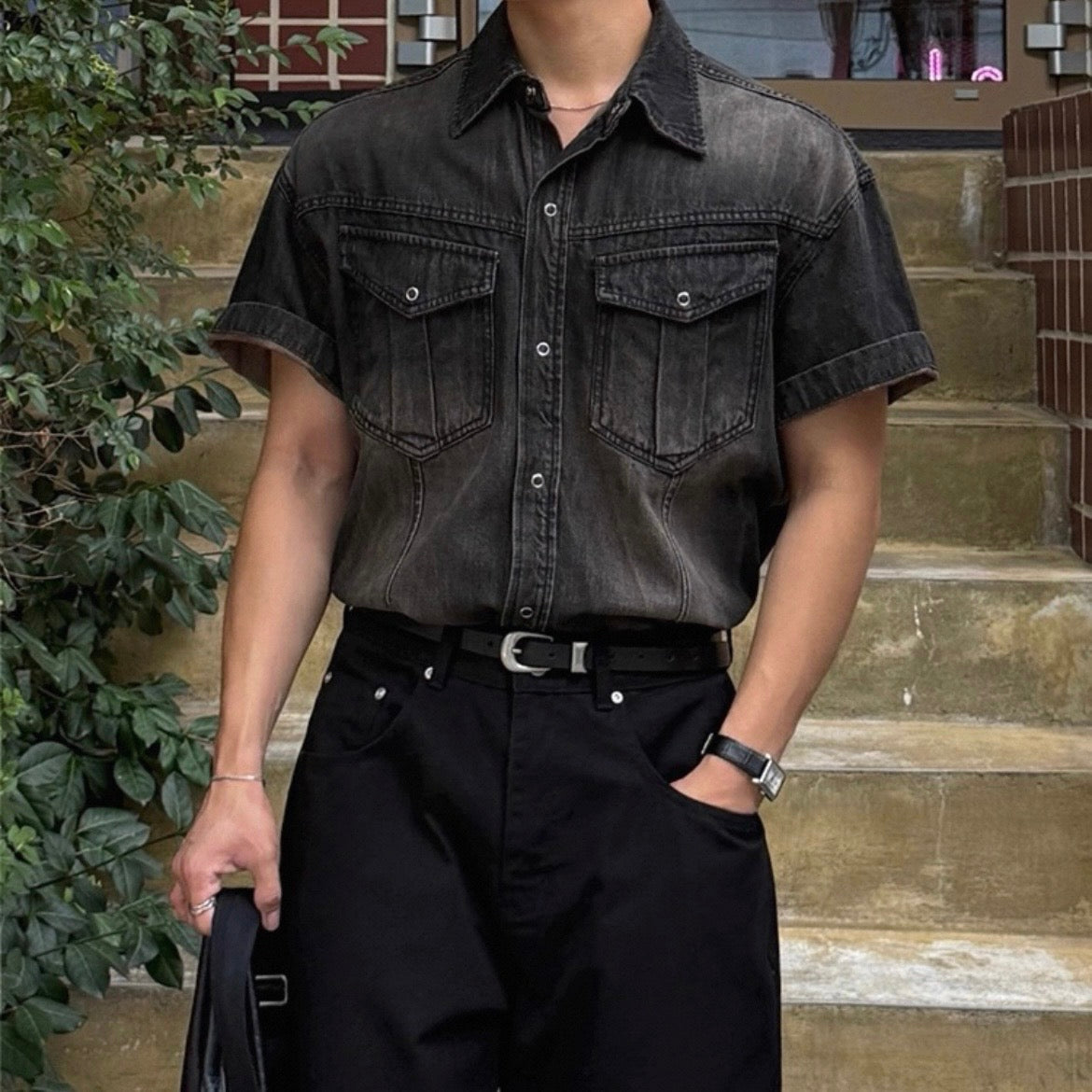 Korean Style Denim Shirt