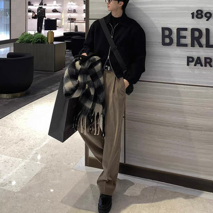 Retro Corduroy Wide-Leg Pants