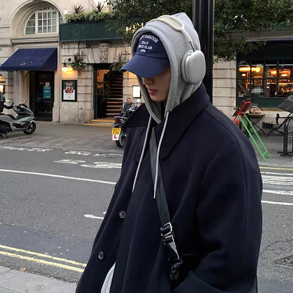 Knee-Length Wool Tweed Coat