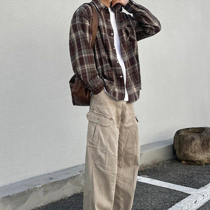 Retro Plaid Casual Shirt