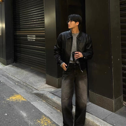 Vintage Leather Blouson Jacket