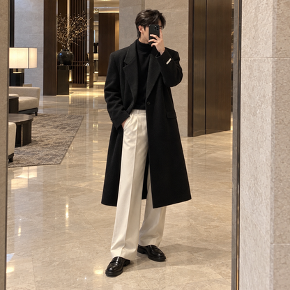 Tweed trench coat