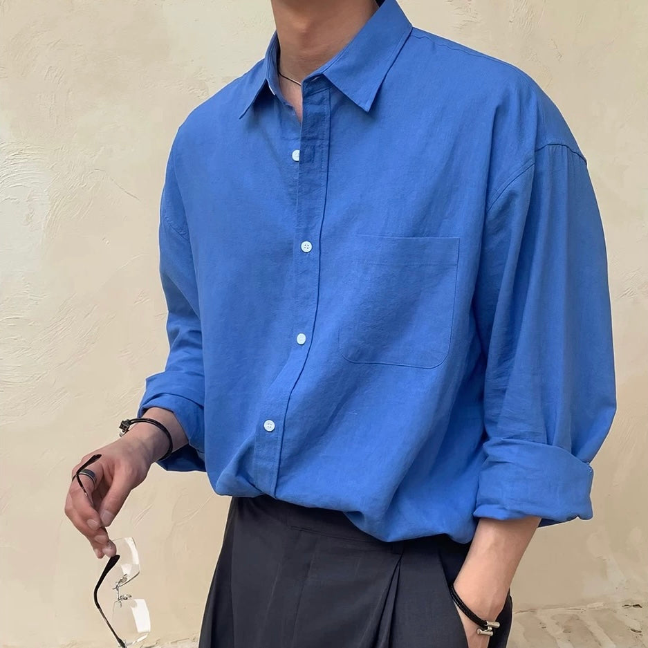 Korean Luxe Casual Long Sleeve Shirt