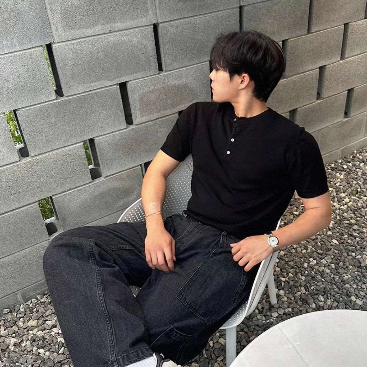 Slim Breathable Knitted T-Shirt