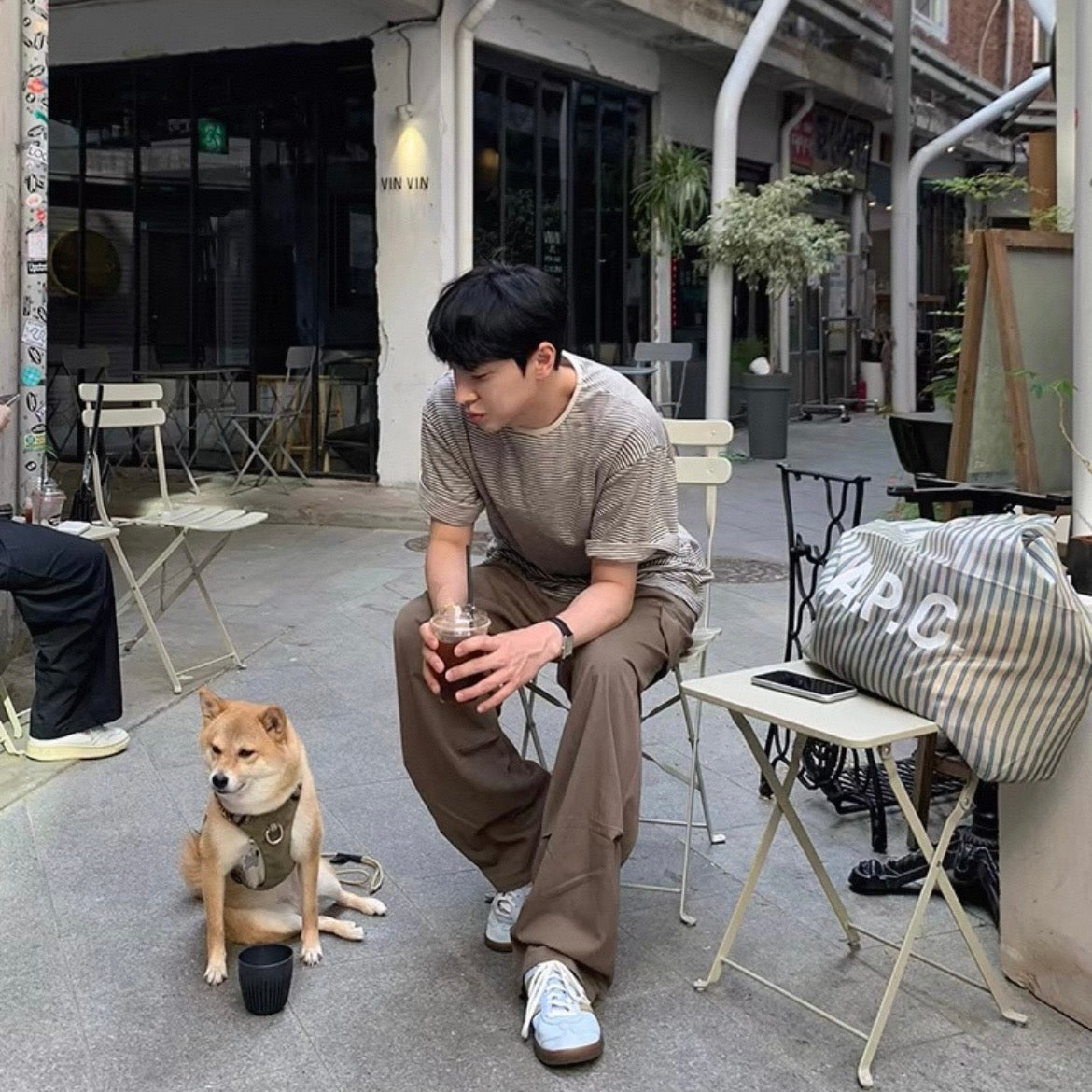 Loose Striped Round Neck T-Shirt