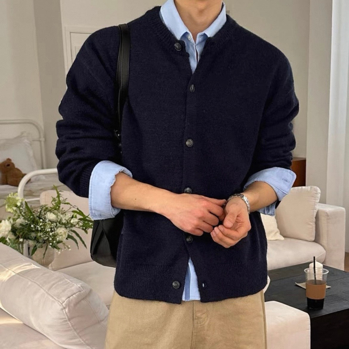 Korean-Style Long Sleeve Shirt