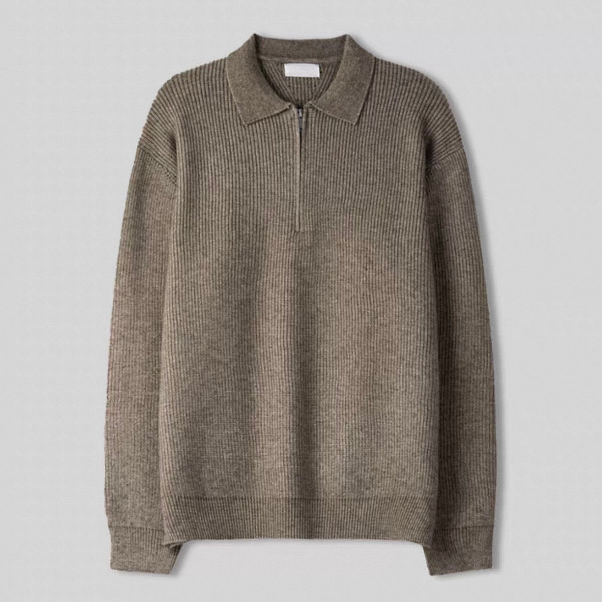 Lazy Half-Zip Knit Sweater