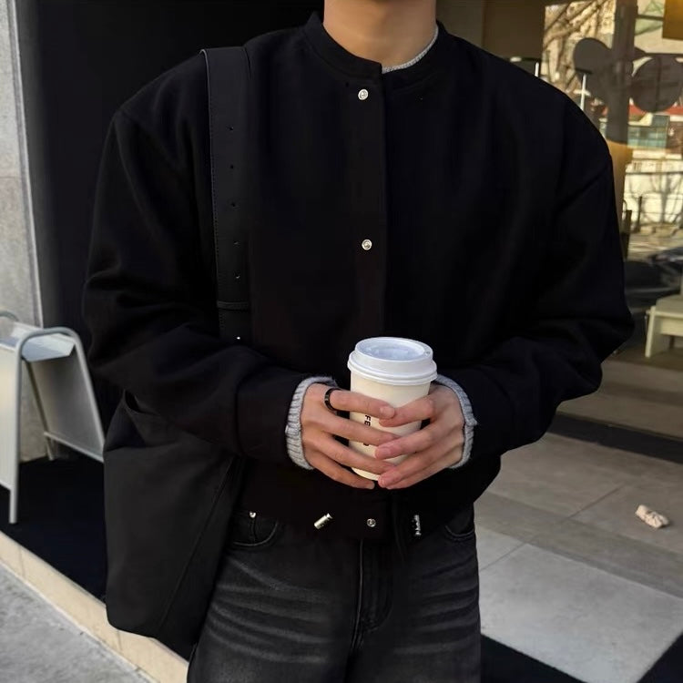 Minimal Collarless Blouson