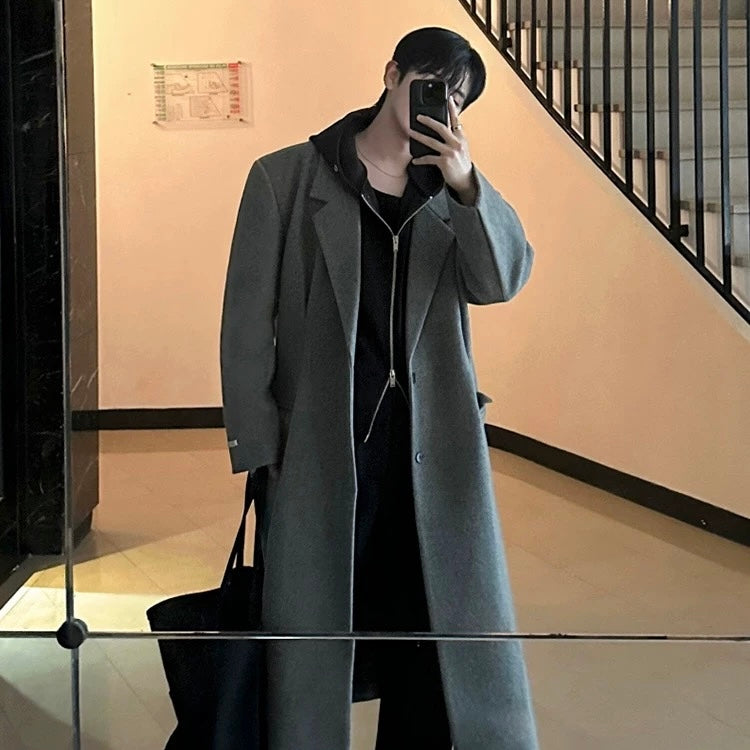 Men's Warm Wool Trench Coat
